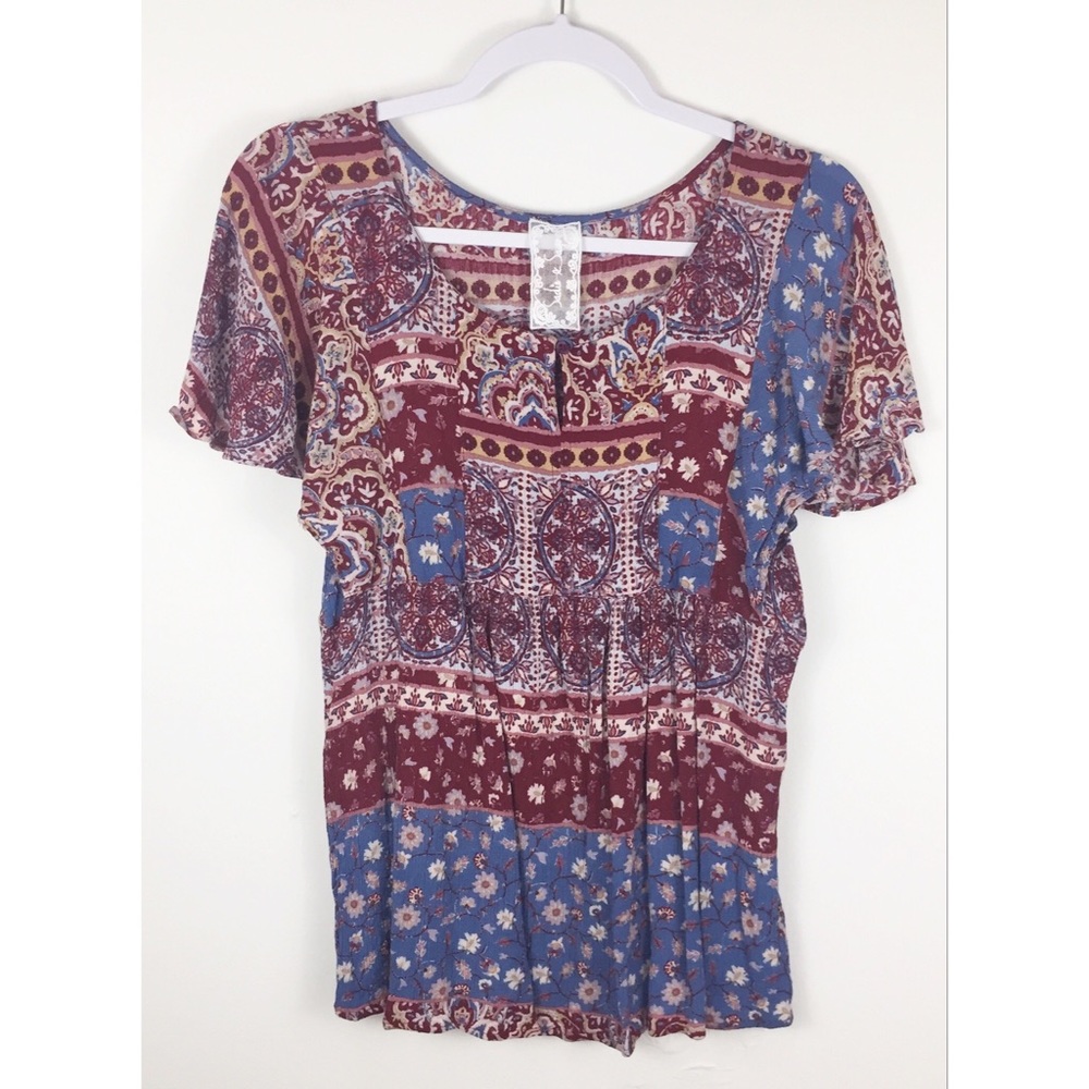 Sadie & Sage Floral blouse top | Small